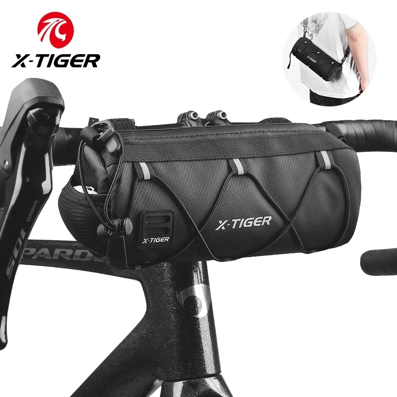 Mountain Biking Rucksack - X-tiger-大容量のポータブルハンドルバーバイクバッグ、多目的サイクリングバックパック、mtbロードフレームチューブバッグ