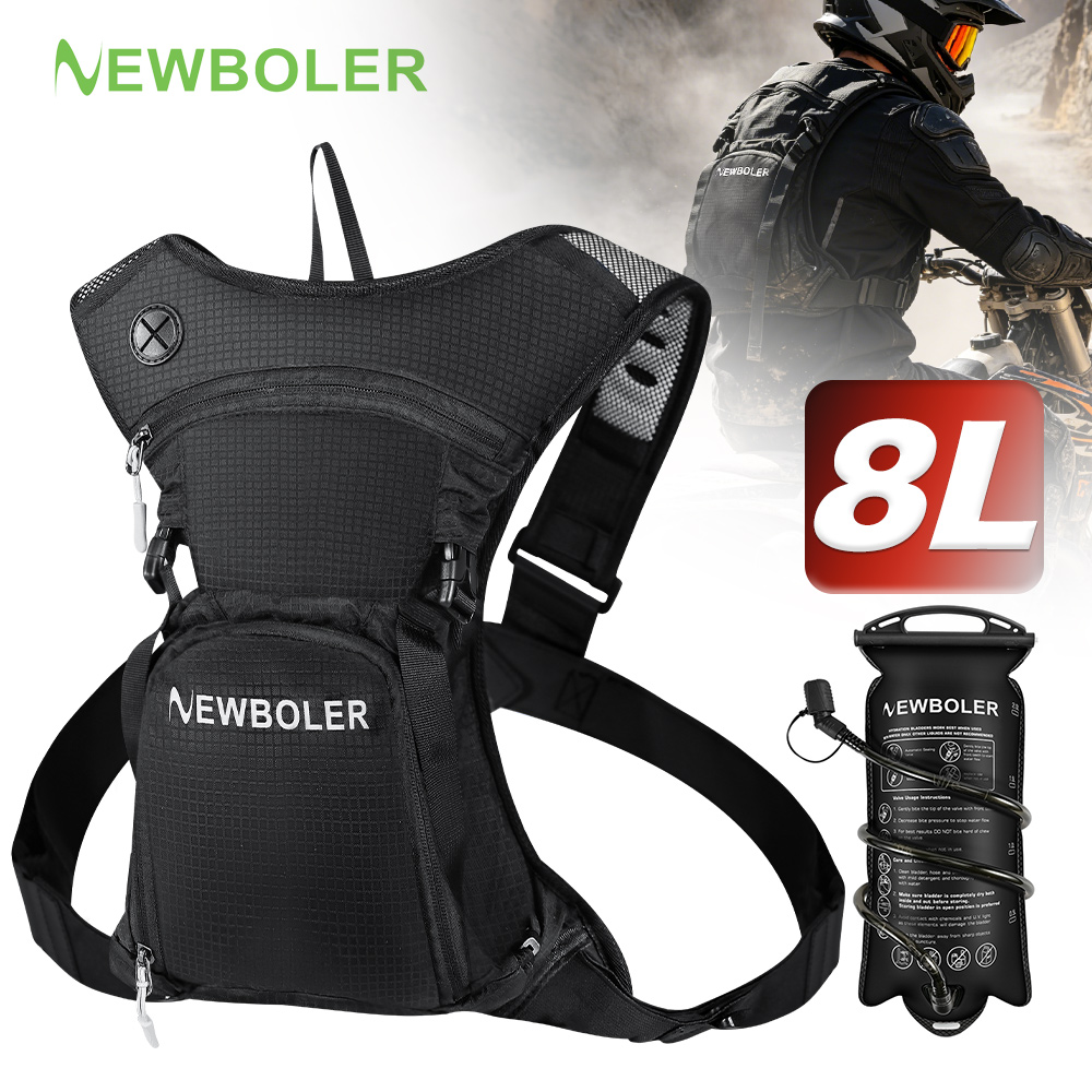 Mountain Biking Rucksack - NEWBOLER 8L オートバイサイクリング水分補給パック MTB オフロードモトクロスウォーターバックパックスポーツマウンテンバイクウォーターバッグ