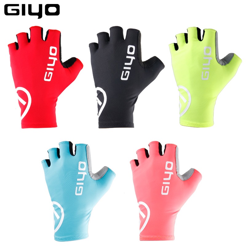Mountain Biking Gloves - Giyo ブレーキ風サイクリングハーフフィンガーグローブ滑り止め自転車ミトンレーシングロードバイクグローブ MTB Biciclet Guantes Ciclismo