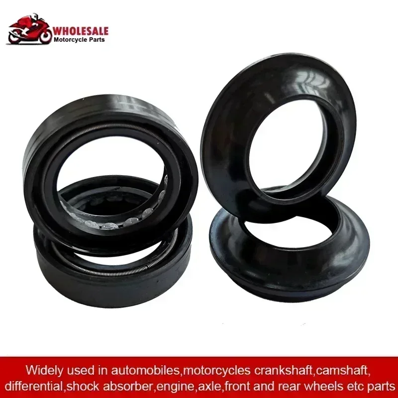 2/4/8pc フロントフォークダンパーオイルシールカバーヤ - Fork Oil Seal のレビューと価格