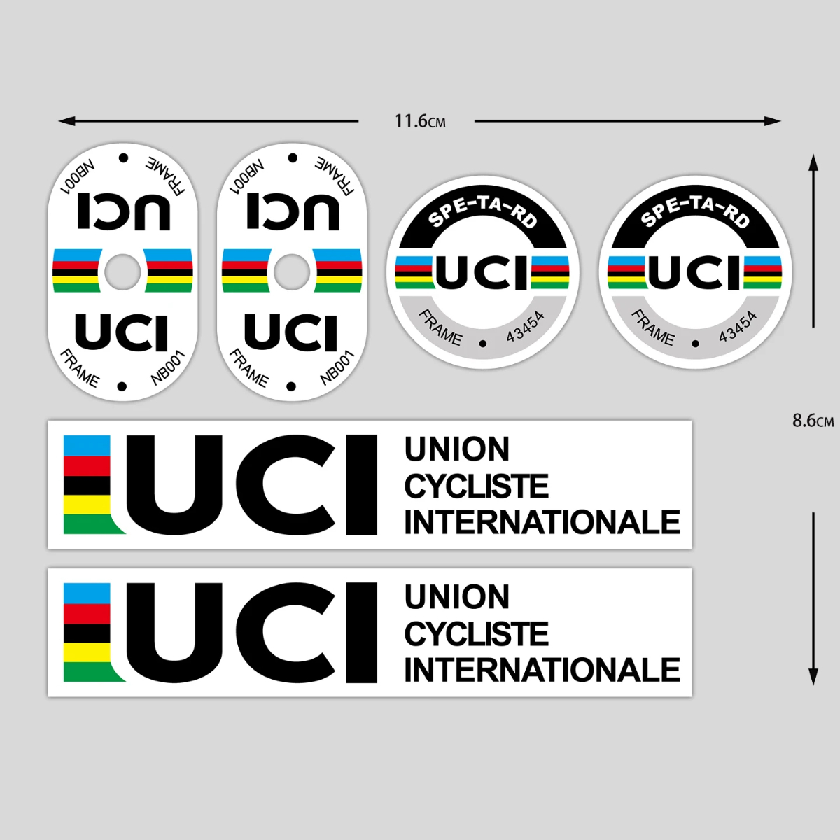 UCI サイクリングフレームステッカー耐久性のあるビニール自 - Mountain Biking Uci のレビューと価格