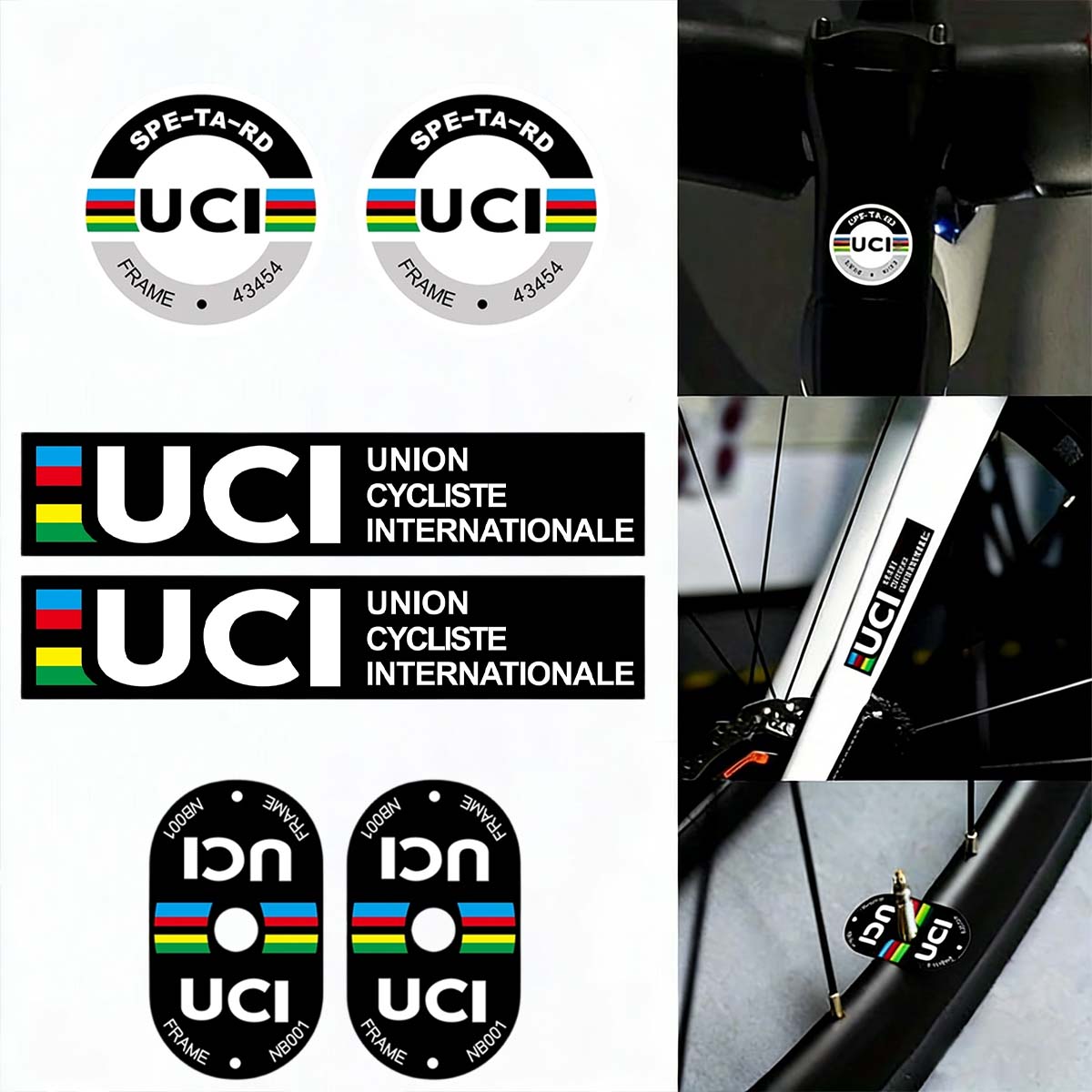 UCIスタイルサイクリングデコレーションステッカー 自転車フ - Mountain Biking Uci のレビューと価格