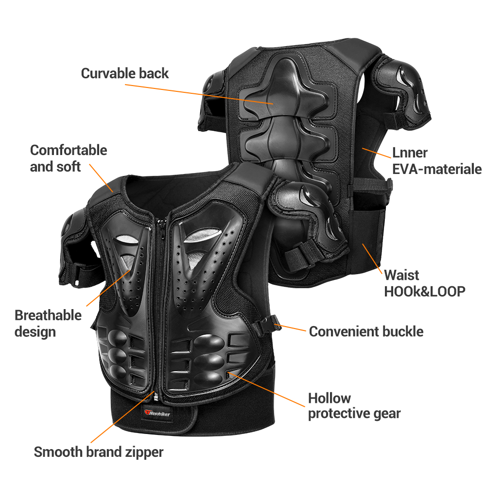 子供用オートバイアーマーチェストベスト保護モトクロスボディア - Mountain Biking Body Armour のレビューと価格