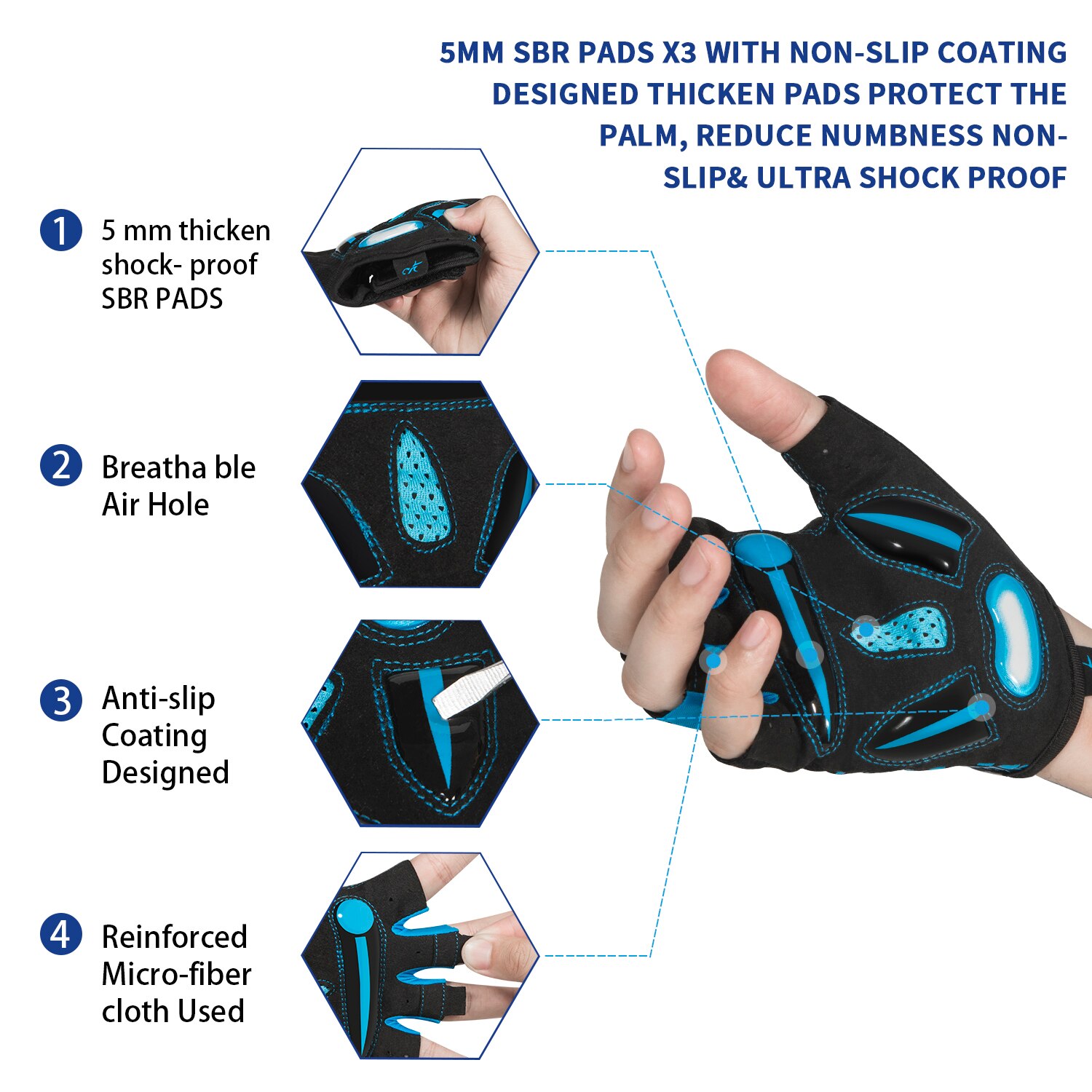 Moreokサイクリング用手袋,通気性のある自転車用手袋,5 - Mountain Biking Gloves のレビューと価格