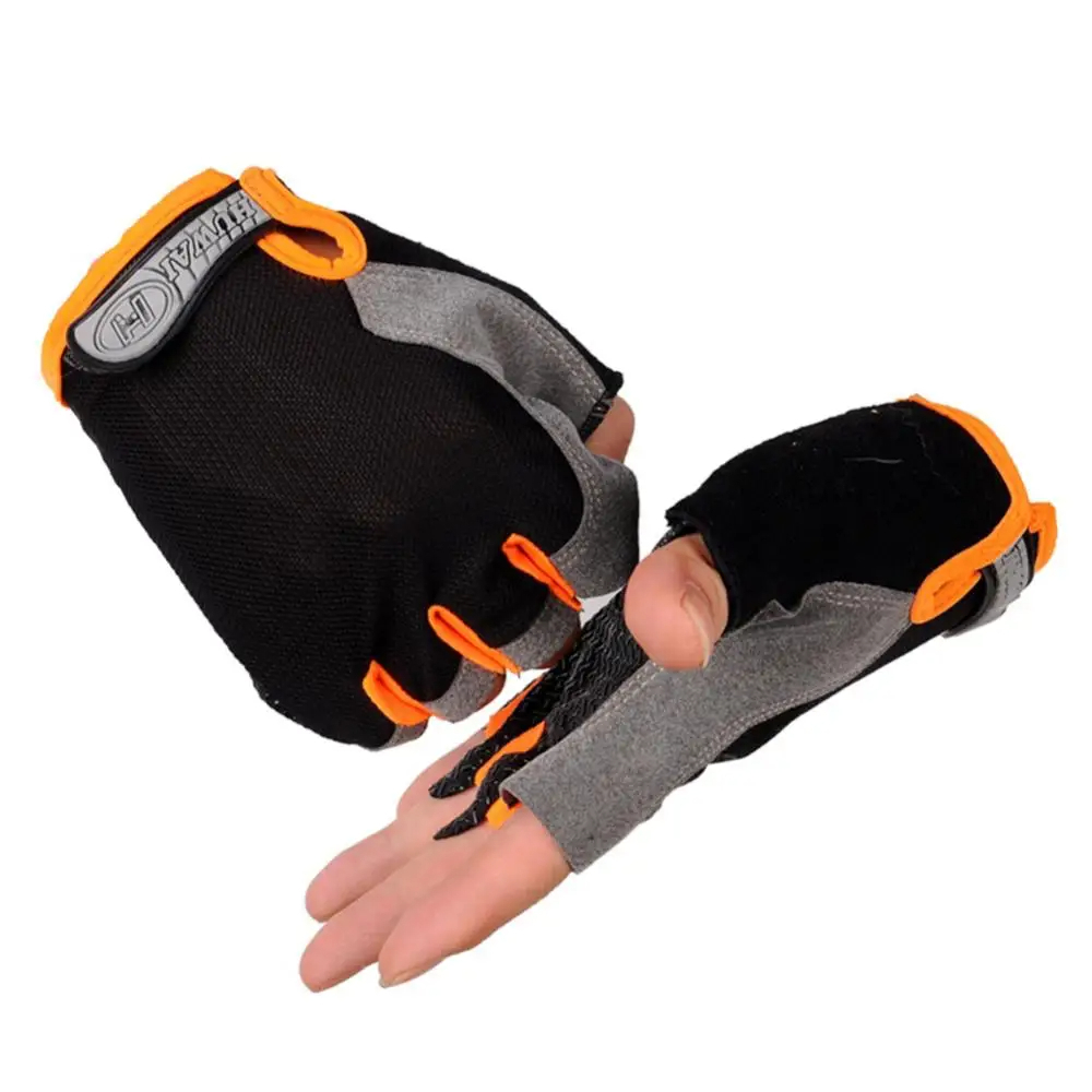 1 ペアアンチスリップサイクリング手袋通気性ハーフフィンガー - Mountain Biking Gloves のレビューと価格