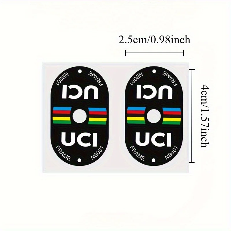 2 個 UCI 認定自転車バルブステッカー PVC 傷つきに - Mountain Biking Uci のレビューと価格