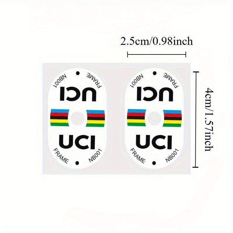UCI 認定自転車バルブステッカー 2 枚 - 耐久性のある - Mountain Biking Uci のレビューと価格