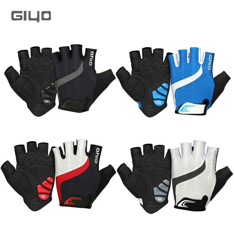 Giyo ブレーキ風サイクリングハーフフィンガーグローブ滑り - Mountain Biking Gloves のレビューと価格