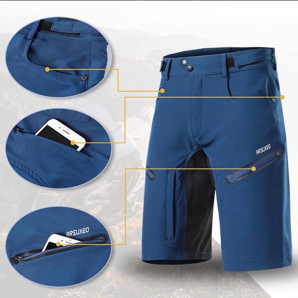 ARSUXEO メンズ サイクリング ショーツ ルーズフィッ - Mountain Biking Body Armour のレビューと価格
